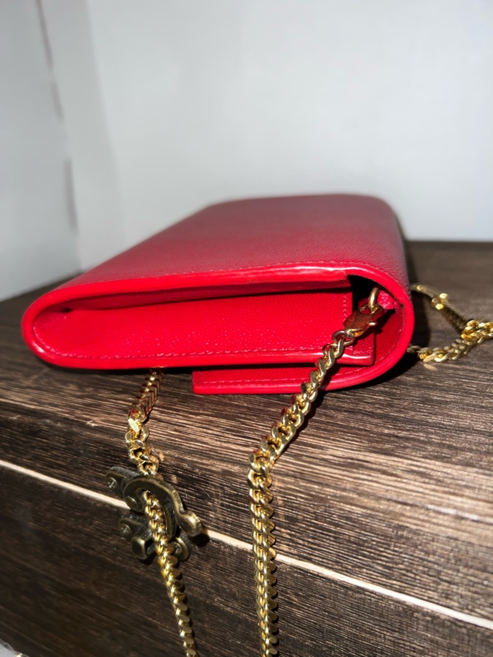 Saint Laurent Red Crossbody with Gold YSL Hardware - Picture 3 of 7